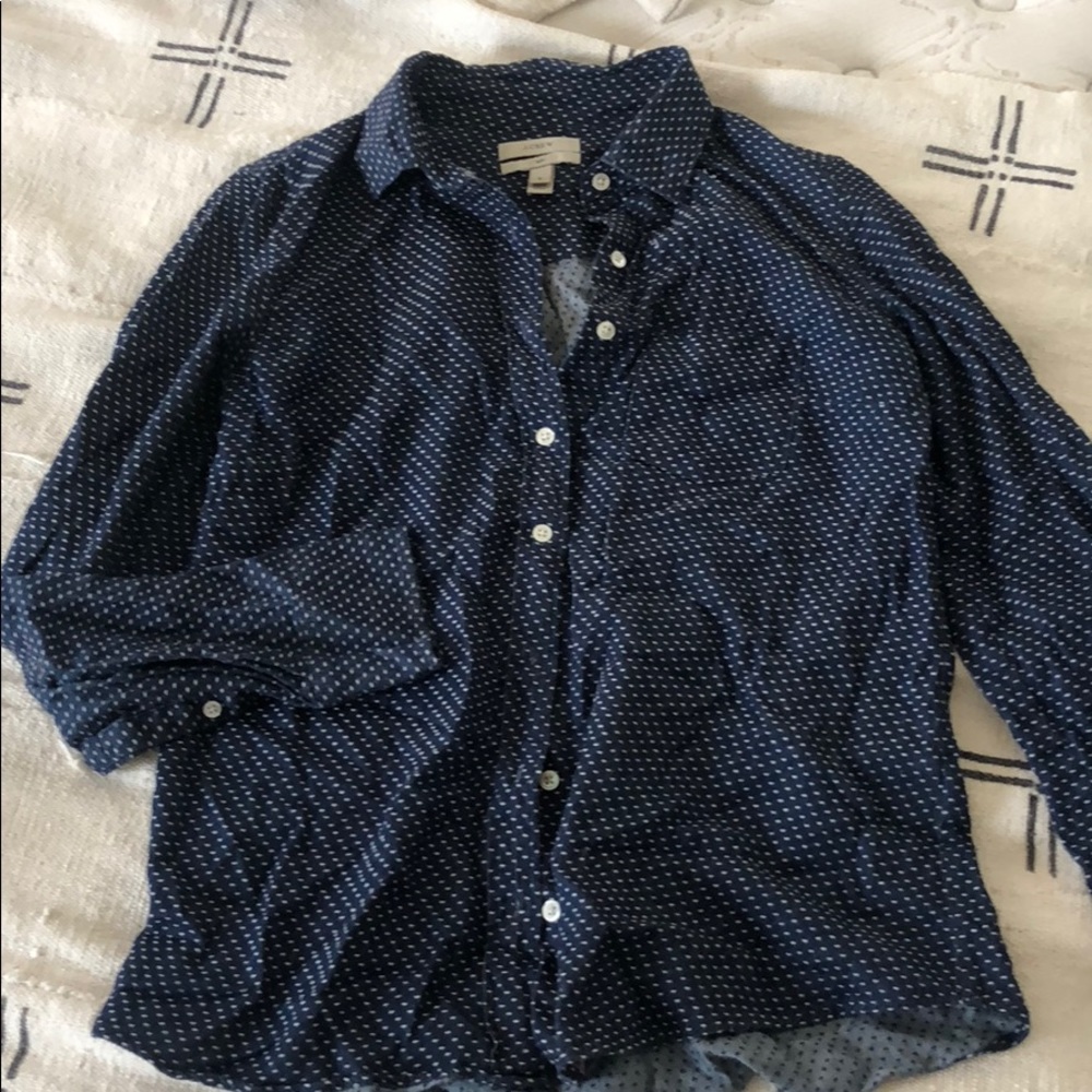 Jcrew long sleeved button down chambray. Sz 2